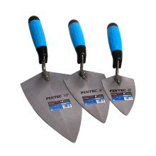 FIXTEC 6'' 8'' 10'' Carbon Steel Brick Bricklaying Trowels With Rubber Handle